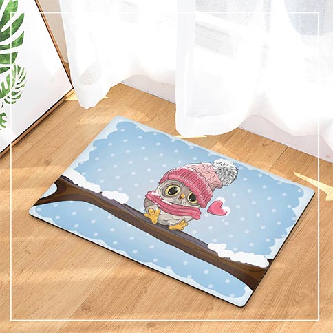 پادری طرح کودک سایز 76*46 جغد برفی