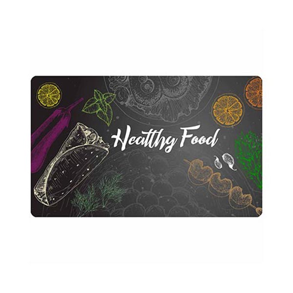 پادری آشپزخانه مدل گرافیکی غذای سالم