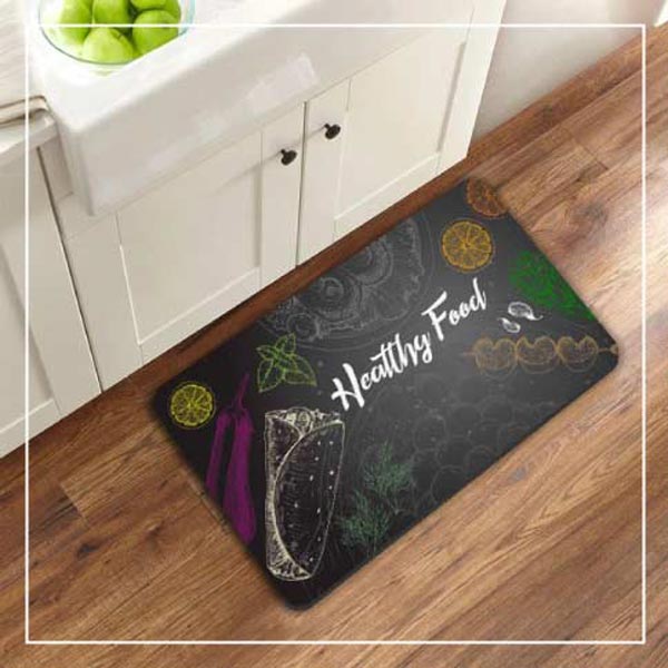 پادری آشپزخانه مدل گرافیکی غذای سالم