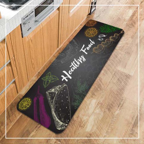 پادری آشپزخانه مدل گرافیکی غذای سالم