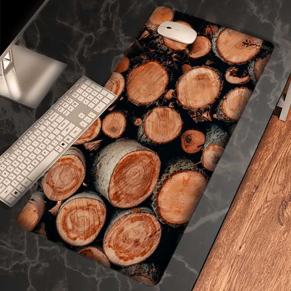 موس پد مدل تنه های چوب
