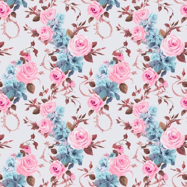 سفره و رومیزی پارچه ای مدل رزهای صورتی 1