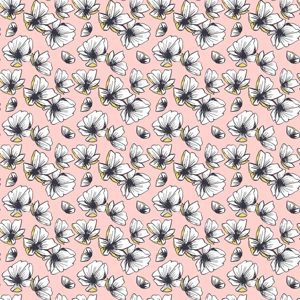 سفره و رومیزی پارچه ای مدل گل های گرافیکی 1