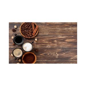 مت بار آشپزخانه و کافه مدل یک میز پر از قهوه