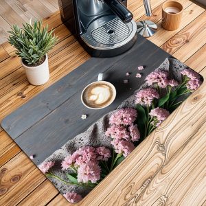 مت بار آشپزخانه و کافه مدل یک لته آرت بهاری پر گل MH1087