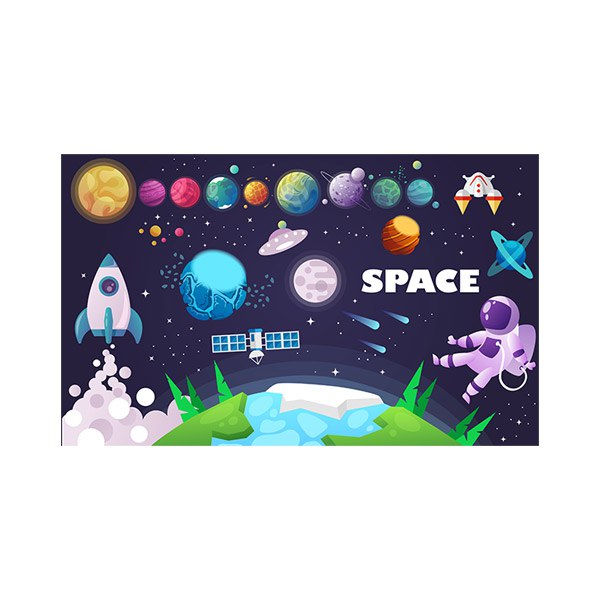 پادری کودک مدل زمین و منظومه شمسی