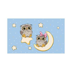 پادری کودک مدل جغد، ماه و ستاره