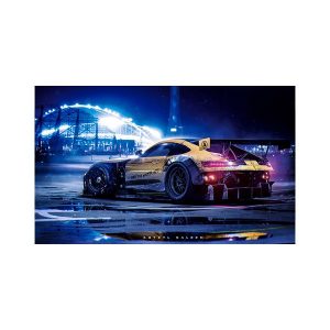 پادری نوجوان مدل جذابیت یک اتومبیل مسابقه