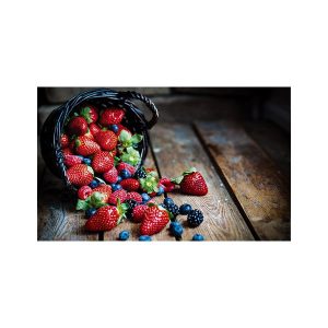 پادری آشپزخانه مدل ظرف توت فرنگی و تمشک