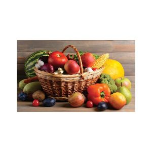 پادری آشپزخانه مدل سبد سبزیجات تازه