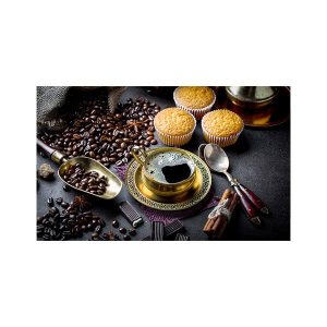 پادری آشپزخانه مدل دانه های قهوه و کیک