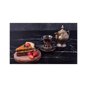 پادری آشپزخانه مدل چایی و کیک توت فرنگی