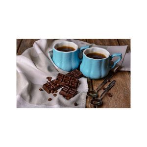 پادری آشپزخانه مدل دو فنجان قهوه فیروزه ای