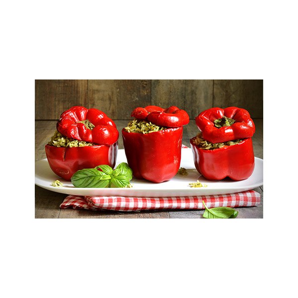 پادری آشپزخانه مدل فلفل دلمه قرمز شکم پر