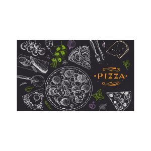 پادری آشپزخانه مدل طرح گرافیکی پیتزا