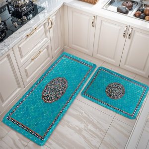 پادری طرح فرش مدل کاشی فیروزه MR0208