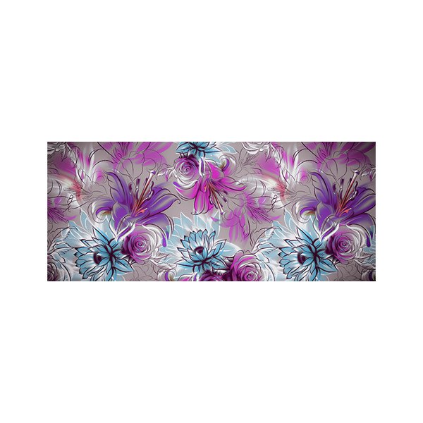 پادری طرح گل مدل نقاشی گل های بنفش MF0013