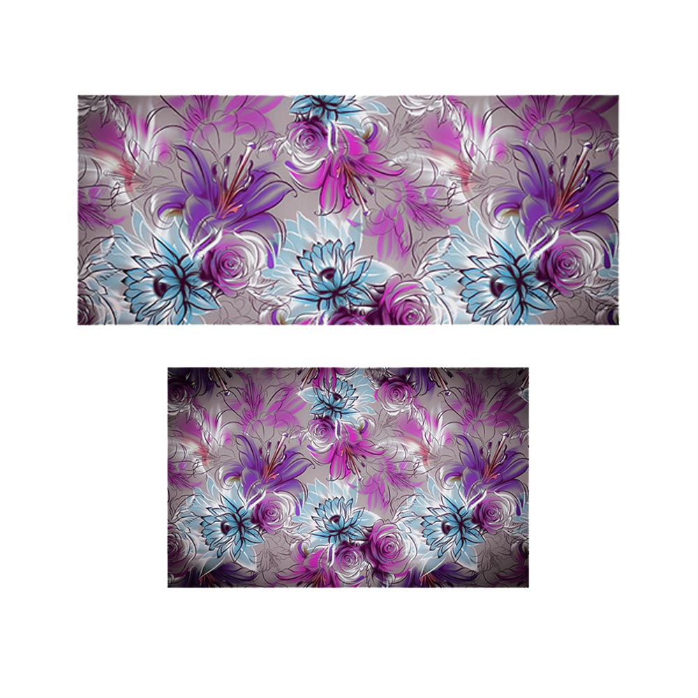 پادری طرح گل مدل نقاشی گل های بنفش MF0013