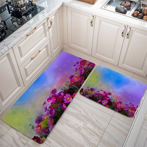 پادری طرح گل مدل نقاشی دشت گل صورتی MF0014