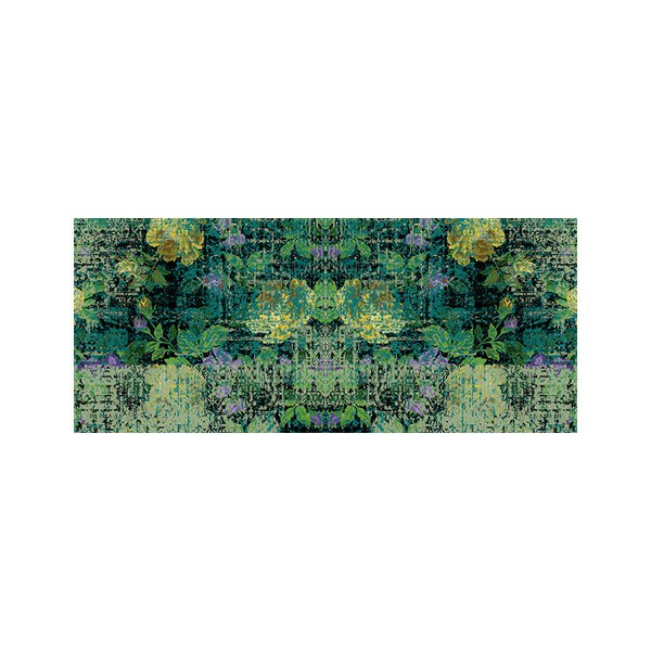 پادری طرح گل مدل برگ های سبز و گل MF0019