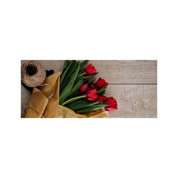 پادری طرح گل مدل گل لاله قرمز MF0030