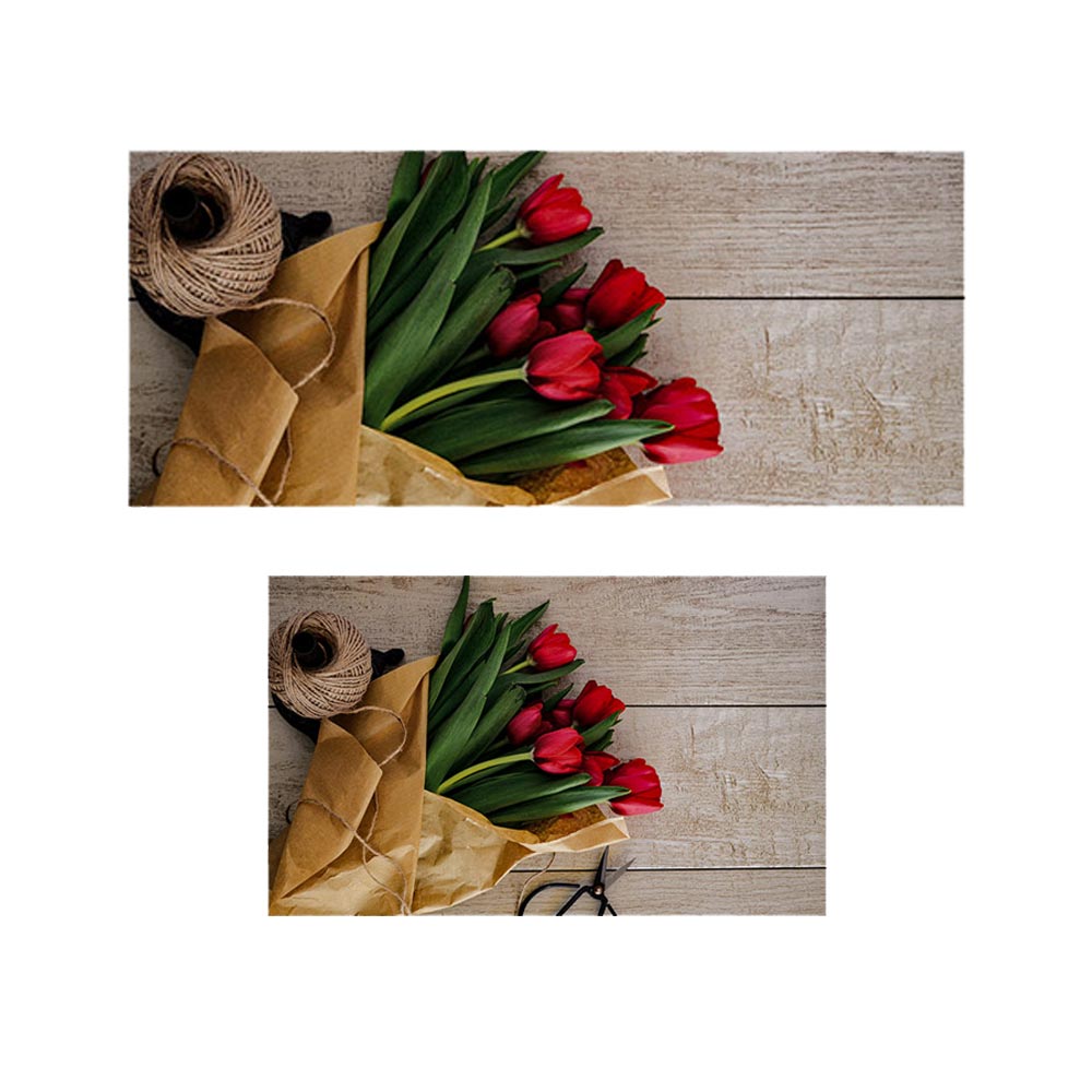 پادری طرح گل مدل گل لاله قرمز MF0030