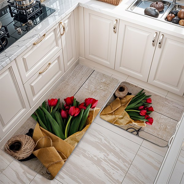 پادری طرح گل مدل گل لاله قرمز MF0030