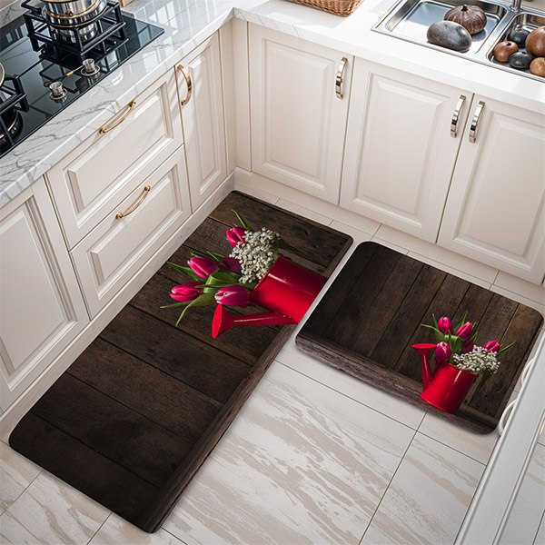 پادری طرح گل مدل گلدانی پر از گل های لاله MF0055