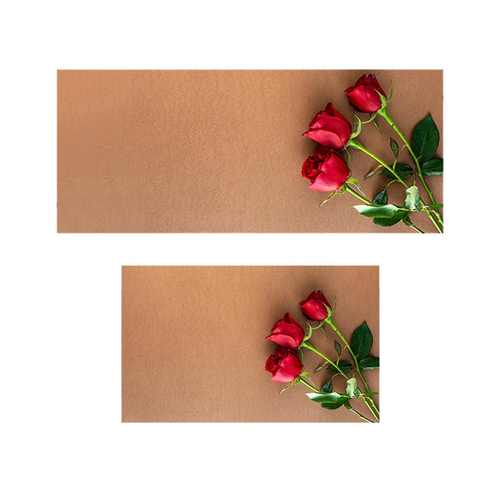 پادری طرح گل مدل سه شاخه گل رز زیبا MF0059