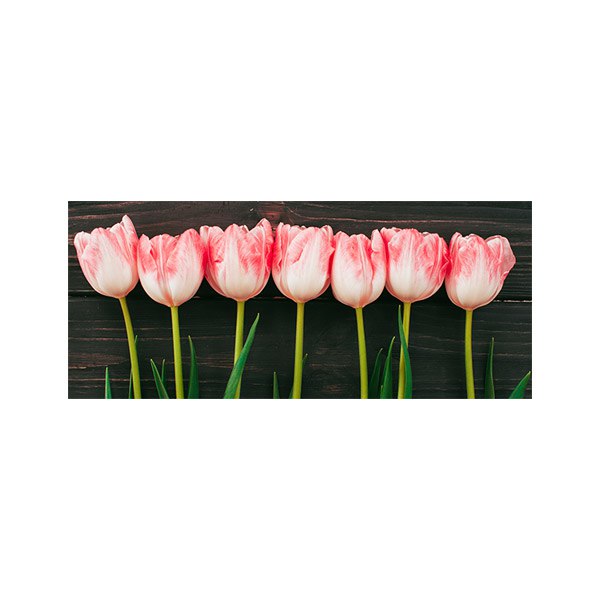 پادری طرح گل مدل گل های لاله صورتی MF0060