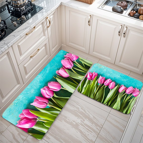 پادری طرح گل مدل گل های صورتی لاله MF0065