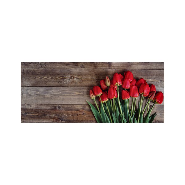 پادری طرح گل مدل دسته لاله های قرمز MF0067