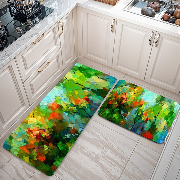 پادری طرح گل مدل طرح آبرنگ سبز طبیعت MF0070