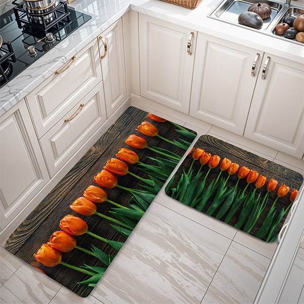 پادری طرح گل مدل لاله های نارنجی MF0071