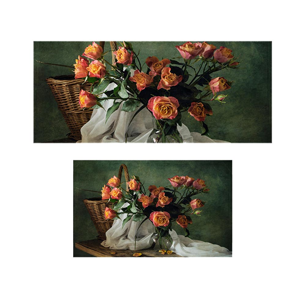 پادری طرح گل مدل گلدانی پر از گل های رز MF0095