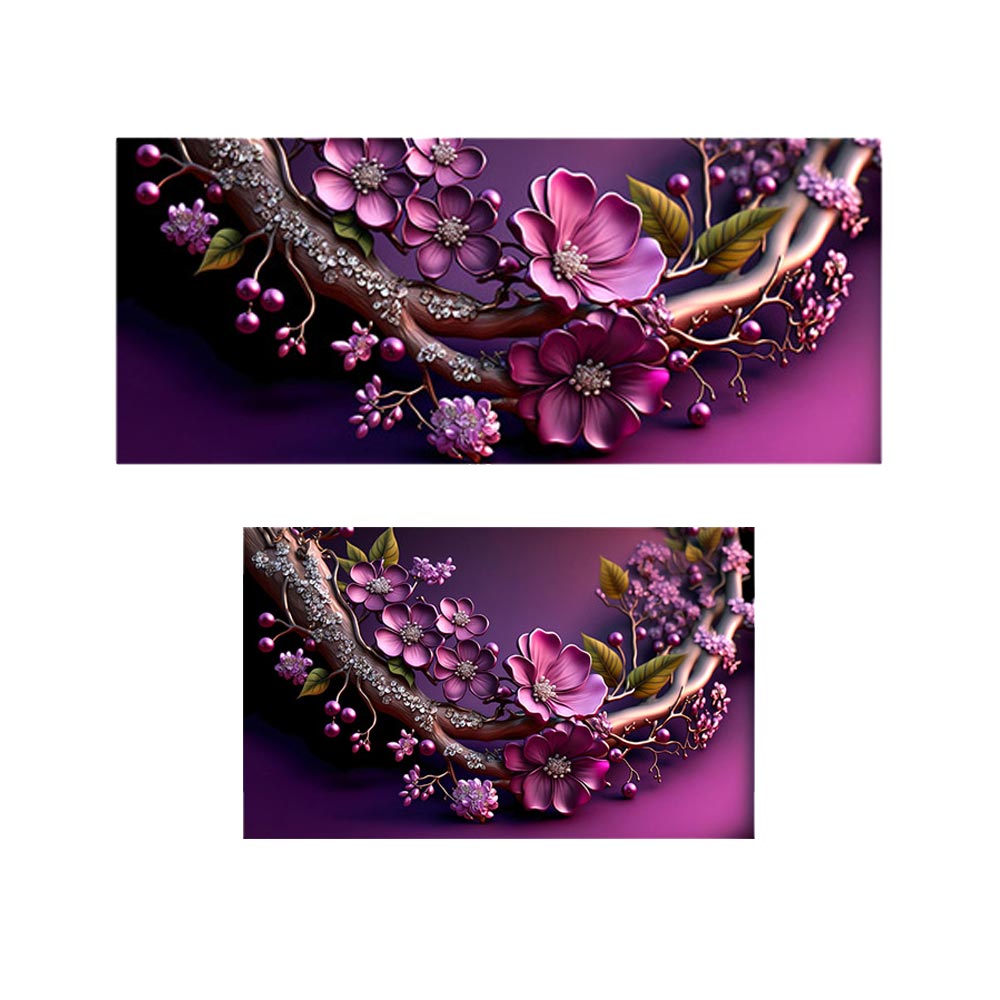 پادری طرح گل مدل گرافیکی شاخه گل زیبا MF0114