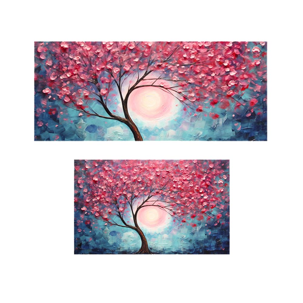 پادری طرح گل مدل طرح آبرنگ یک درخت تنها MF0123