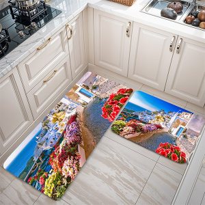 پادری طرح گل مدل شهر ساحلی پر از گل MF0142