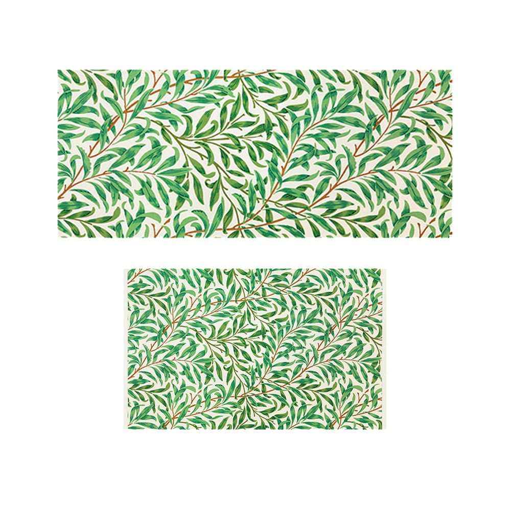 پادری طرح گل مدل شاخه برگ سبز MF0155