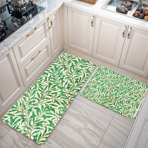 پادری طرح گل مدل شاخه برگ سبز MF0155