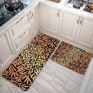 پادری طرح گل مدل برگ های طلایی MF0153