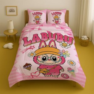 روتختی کودک یک نفره مدل عروسک لبوبو کد k-007