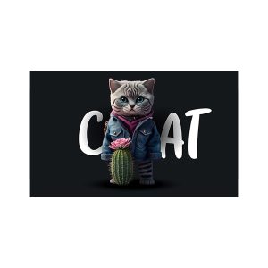 پادری حیوانات مدل گربه و کاکتوس