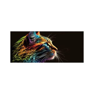 پادری حیوانات مدل طرح گربه گرافیتی رنگی MA0006