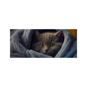 پادری حیوانات مدل گربه ملوس خاکستریMA0014