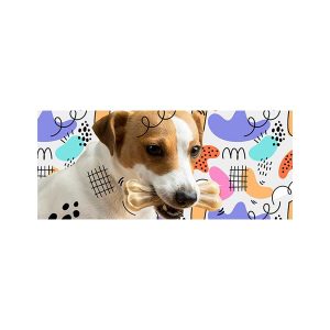 پادری حیوانات مدل سگ با پس زمینه کارتونی MA0056