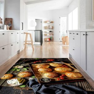 فرشینه آشپزخانه طرح نان های همبرگر کد CR0196