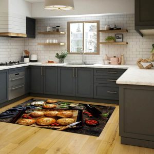 فرشینه آشپزخانه طرح نان های همبرگر کد CR0196