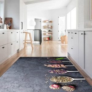 فرشینه آشپزخانه طرح قاشق های ادویه کد CR0215