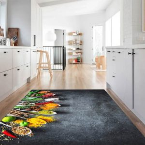 فرشینه آشپزخانه طرح قاشق های ادویه کد CR0218